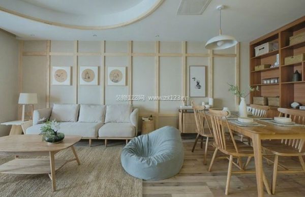 铂蓝江岸公馆日式三居客厅设计