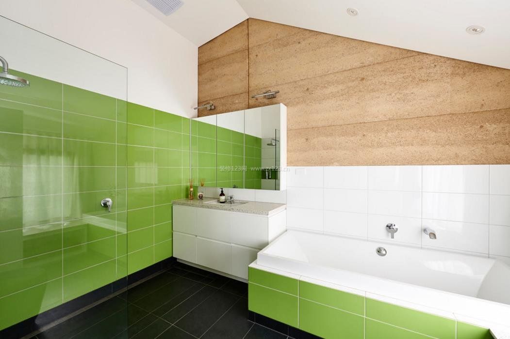 80平米的房子卫生间瓷砖颜色贴图设计