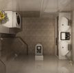 2023时尚现代单身公寓卫生间淋浴房设计装修图