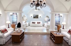 地中海式风格阁楼整体客厅装饰图片