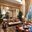 2023美式古典别墅客厅地毯搭配装修效果图片