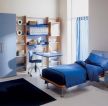 儿童房蓝色整体家具设计装修效果图