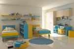 儿童房蓝色家具颜色搭配效果图