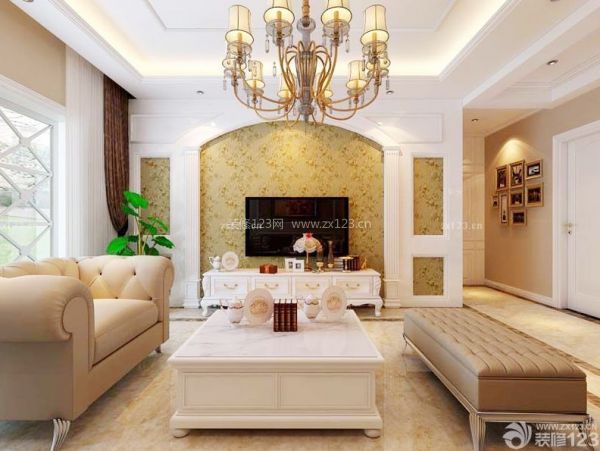 西山银杏欧式三室客厅设计