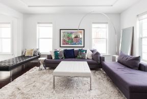 2023现代室内客厅地毯与沙发搭配图片赏析
