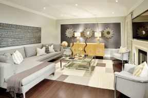 2023客厅地毯与沙发搭配简约效果图片
