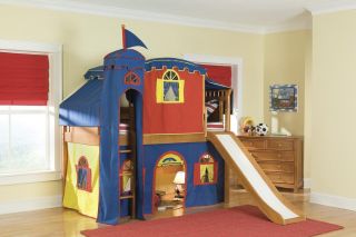 英伦风格儿童卧室家具滑梯图片
