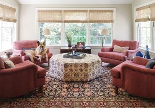 2023奢华别墅客厅地毯与沙发搭配图片