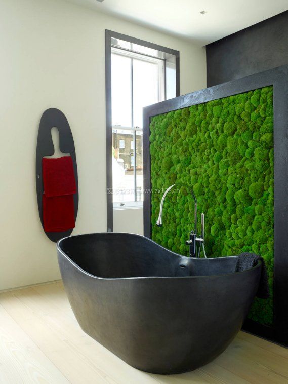 浴室创意植物墙设计图