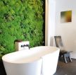 淋浴室植物背景墙面装潢设计图
