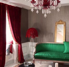 家庭时尚混搭风格客厅沙发颜色搭配装潢图片
