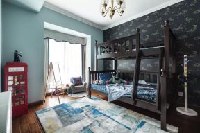 2023美式风格家居卧室高低床装修效果图片