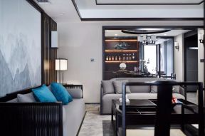 2023新中式豪宅客厅家具摆放装修效果图