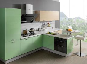 绿色厨房消毒柜装饰效果图