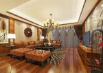 东南亚风格家庭客厅装修吊顶图片2023