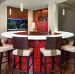 家庭弧形酒吧鱼缸造景设计图欣赏