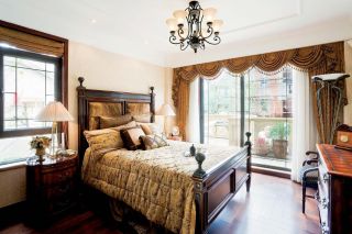 2023古典卧室实木床装修设计