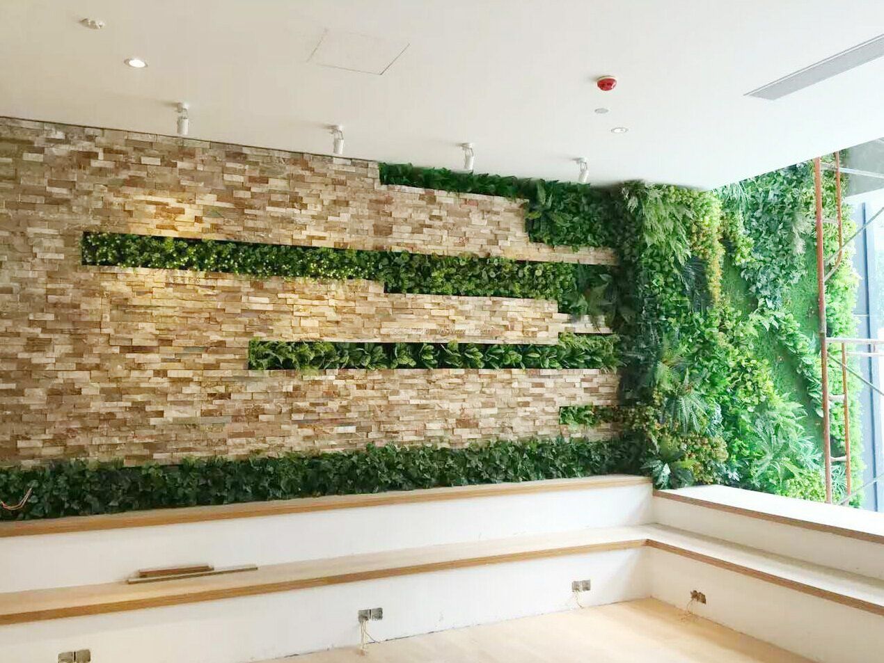 2021绿色植物墙造型设计效果图