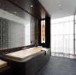 300平米房子浴室浴缸设计摆放效果图
