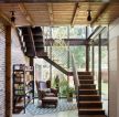 2023日式别墅木结构楼梯设计