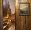 2023木屋别墅室内木结构楼梯设计