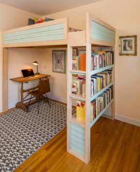 现代家装卧室家具书架效果图