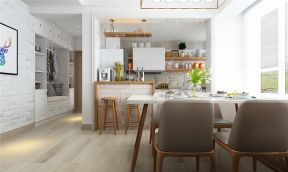 2023北欧简约风格开放式厨房餐厅装修效果图