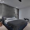 灰色房间卧室床头背景墙图片