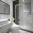 2023现代家庭卫生间浴室玻璃隔断效果图片