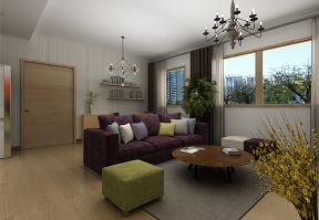 现代简约家庭客厅组合沙发装修效果图