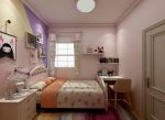 2023简约女孩卧室粉色背景墙装修设计效果图