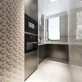 2023现代厨房墙砖颜色装修效果图大全