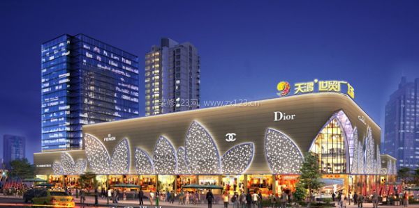 渭南购物中心装修设计可参考的效果图（天霸设计作品）