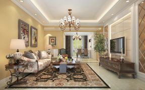 2023欧式古典客厅地毯搭配效果图片大全