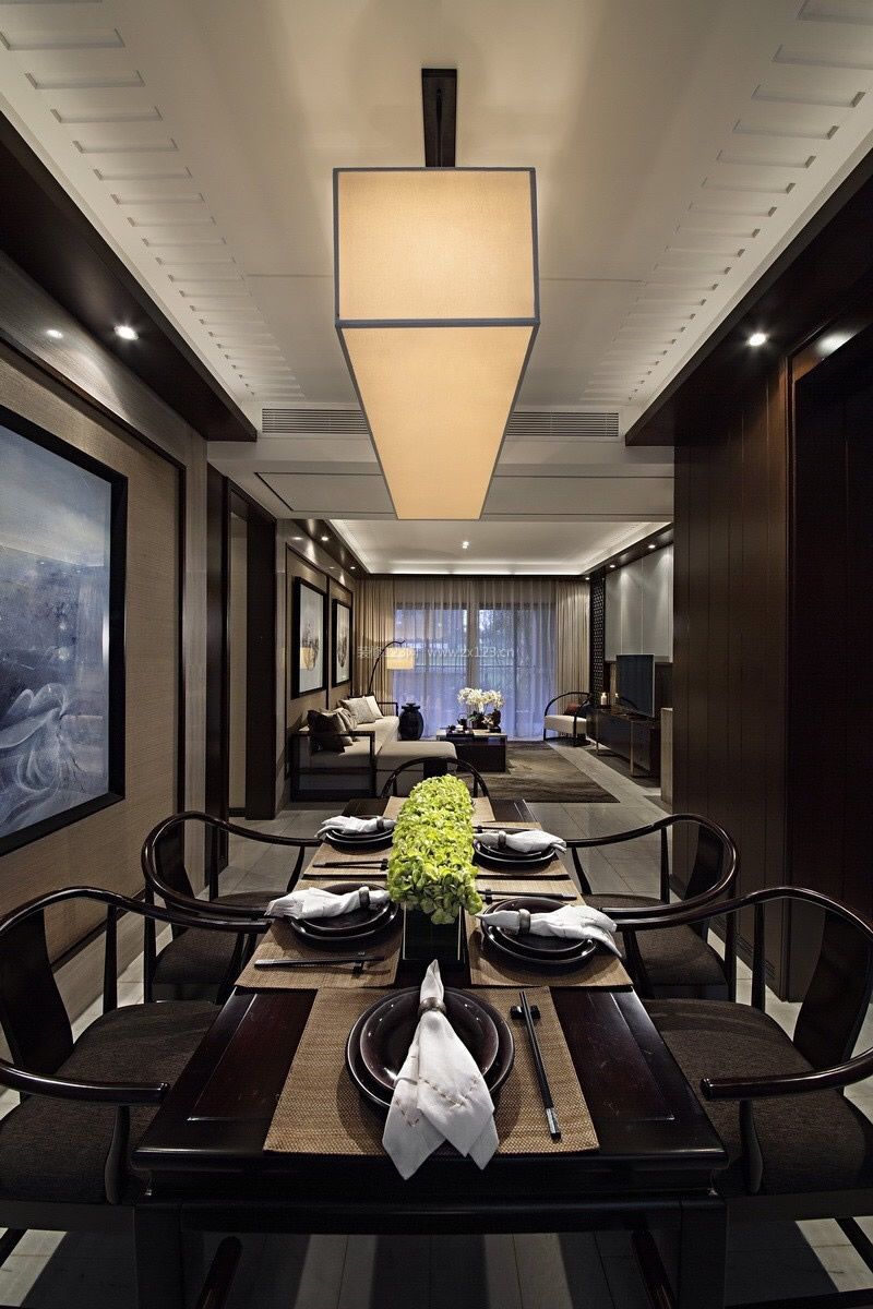 新中式餐厅设计图片 2020餐厅吊顶设计