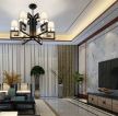 新中式风格家庭客厅灯带装修设计图片