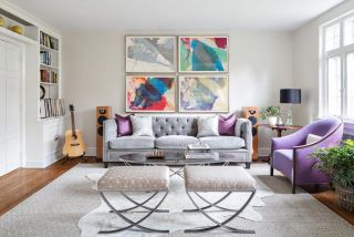 2023紫色沙发椅子客厅装修效果图