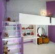 2023紫色儿童房楼梯设计效果图