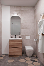 2023公寓卫生间洗脸盆柜组合装修效果图片