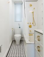100平别墅浴室地板瓷砖设计图片