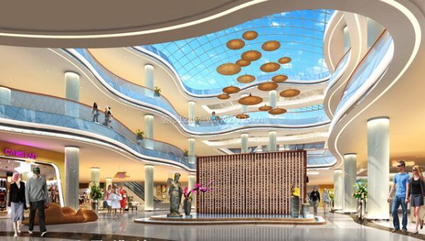 霸州购物中心装修设计可参考的效果图 天霸设计作品