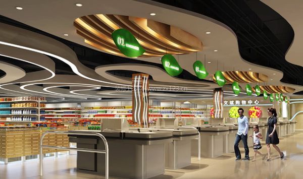 湖北荆州购物中心装修设计可参考的效果图 天霸设计作品