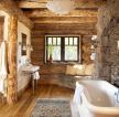北美木屋浴室装潢图片