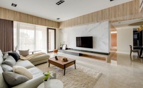 2020现代家装客厅设计 2020大理石电视墙图片
