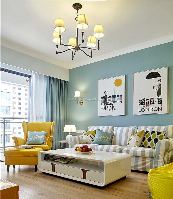 2023现代简欧风格客厅沙发颜色搭配装修效果图