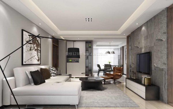 2020现代家装室内效果图欣赏 2020白色沙发效果图