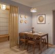 日式风格家居饭厅背景墙装潢设计