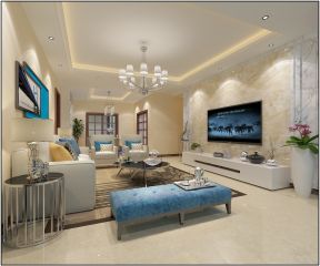 2020现代风格客厅整体效果图 三室两厅装修设计效果图