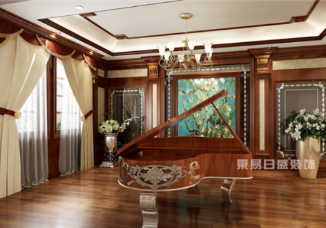中海·城南官邸310㎡别墅美式风格装修效果图