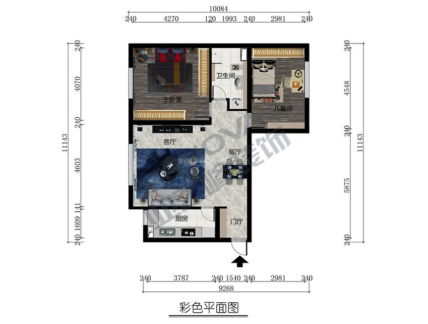 K2玉蘭灣-160㎡-兩室兩廳裝修案例